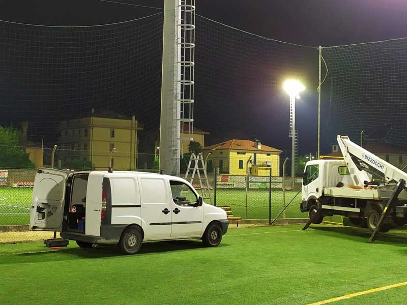 impianti illuminazione sportiva GBM Impianti